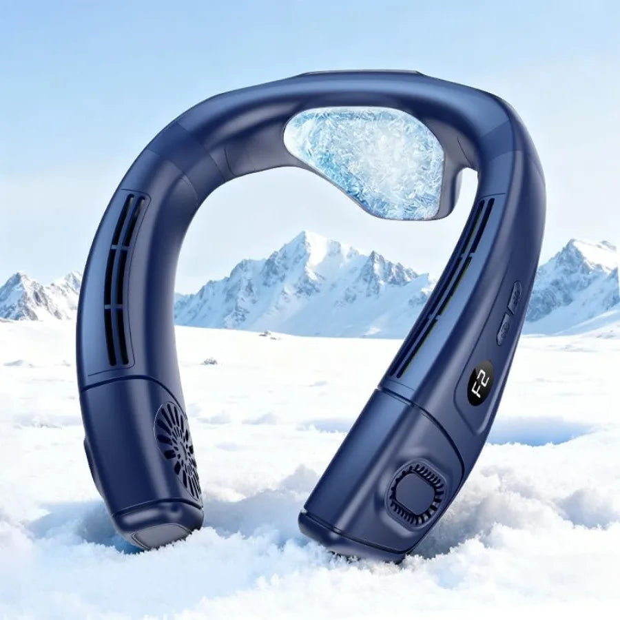 Neck Air Conditioner Fan Bladeless Wearable With Rechargeable 8000mAh
