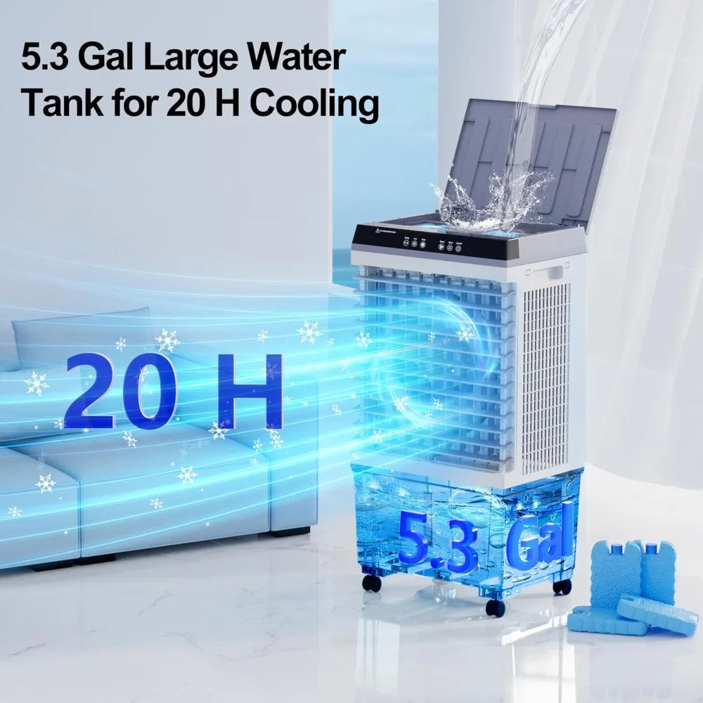 1800 CFM Swamp Cooler 3 In 1 Portable Evaporative Air Cooler For Room
