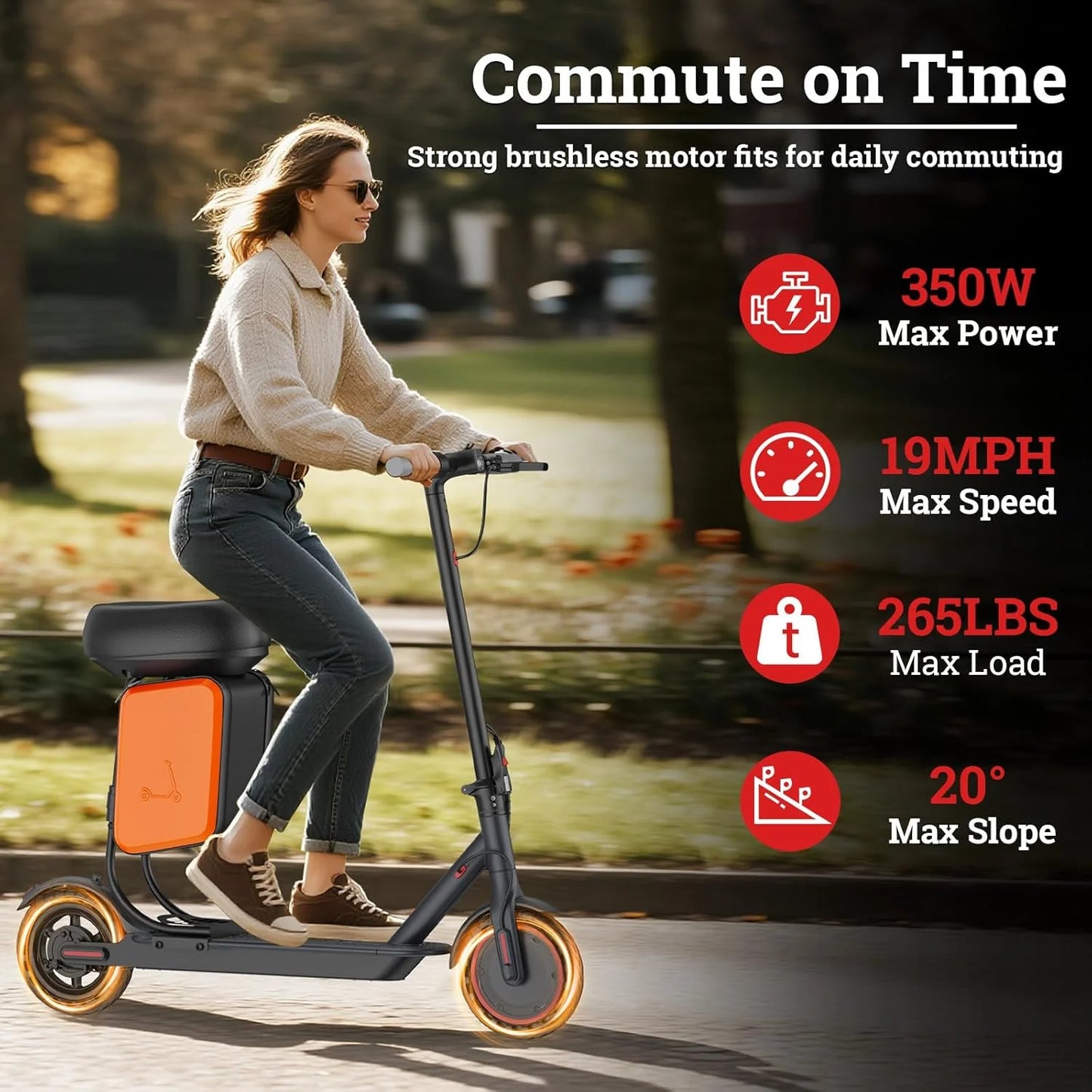 Ladped Lp60 Electric Scooter With Removable Seat