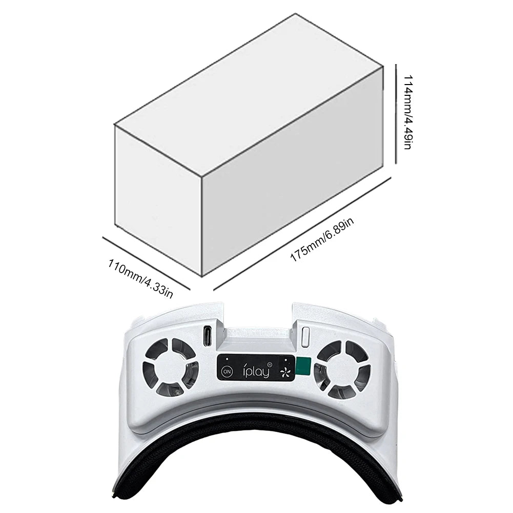 APWIKOGER Face Cover With Cooling Fan Anti Leakage Nose Pad For Meta Quest 3 RGB