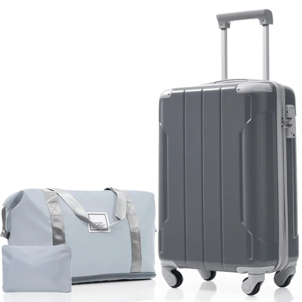 Carry On Luggage Set 3 Piece With Spinner Wheels ABS Hardshell