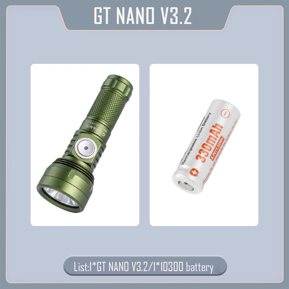 Lumintop GT Nano USB C Rechargeable Flashlight 700 Lumens