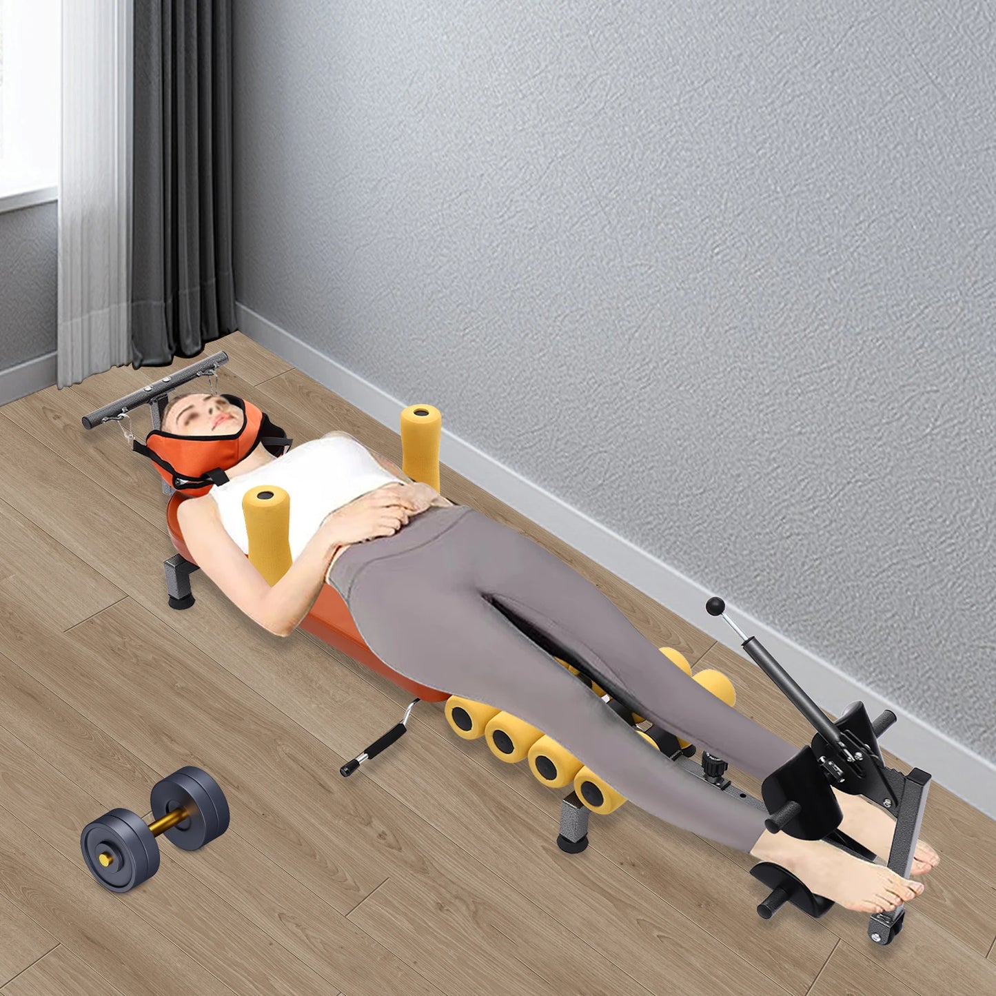 Adjustable Back Stretch Bench Portable Neck Spine Tension Relief