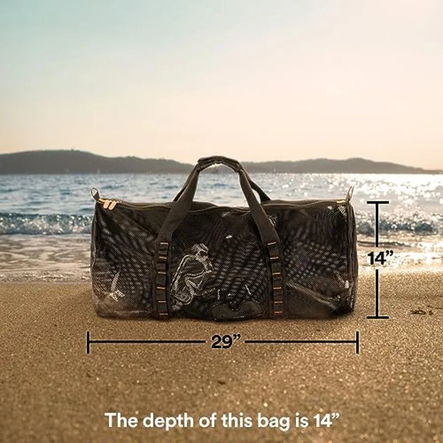 90L Mesh Duffle Bag For Scuba Gear And Snorkeling Equipment Large Capacity Beach And Water Sports Tote For Divers