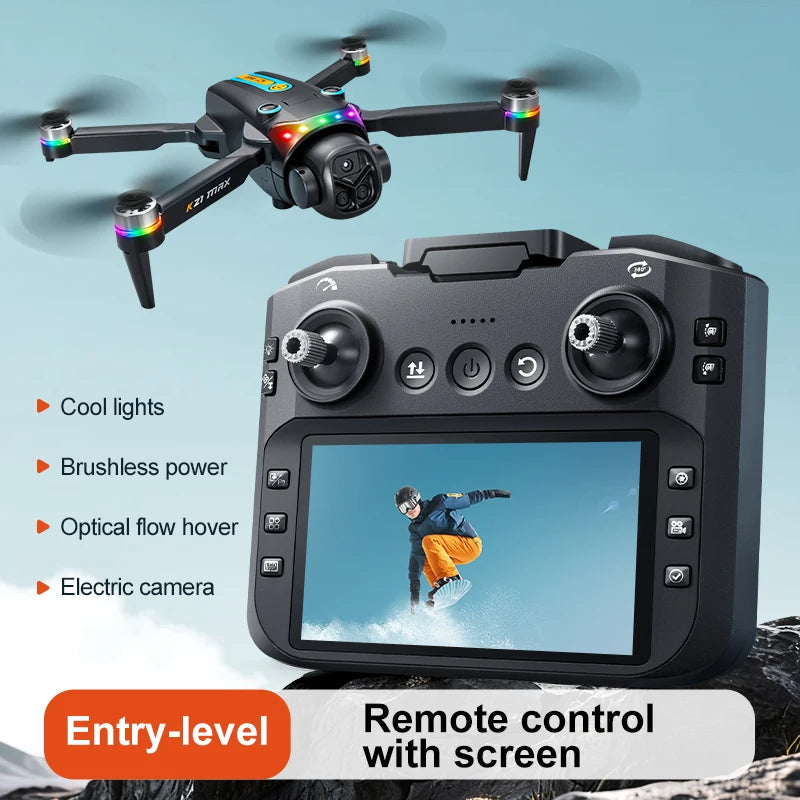 Max FPV Drone With 4.3 Inch Built In Screen No Phone Required Remote Controller For Beginners And Adults