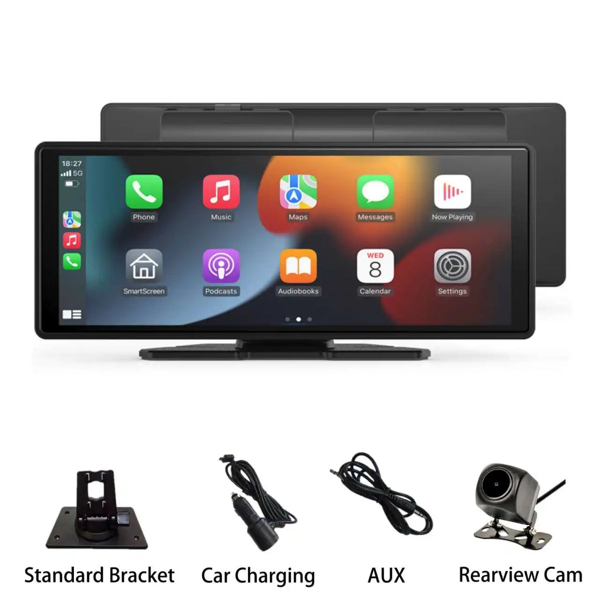 Portable Wireless Car Stereo With CarPlay Android Auto And Backup Camera