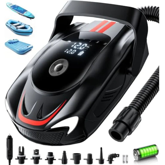 Electric Paddle Board Pump For SUP Kayak And Boat, 22 PSI, Rechargeable 12000mAh, Three Stage Inflation Deflation