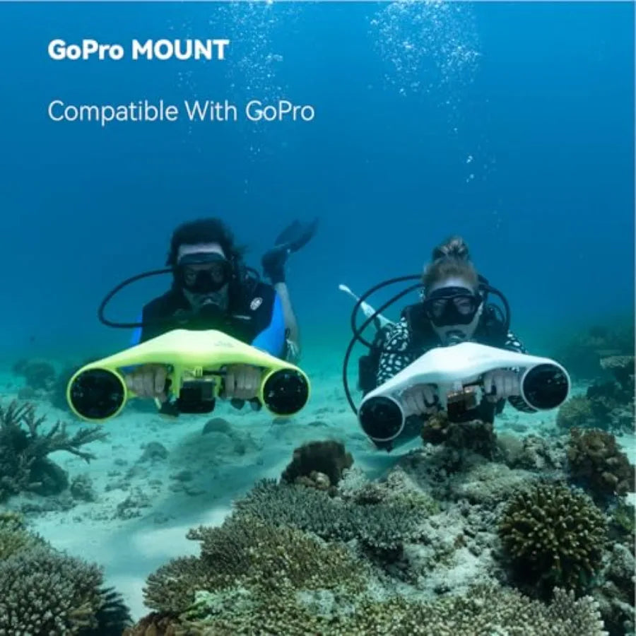 Underwater Scooter For Divers And Snorkelers Powerful Dual Motors 40M Waterproof ABS Blue