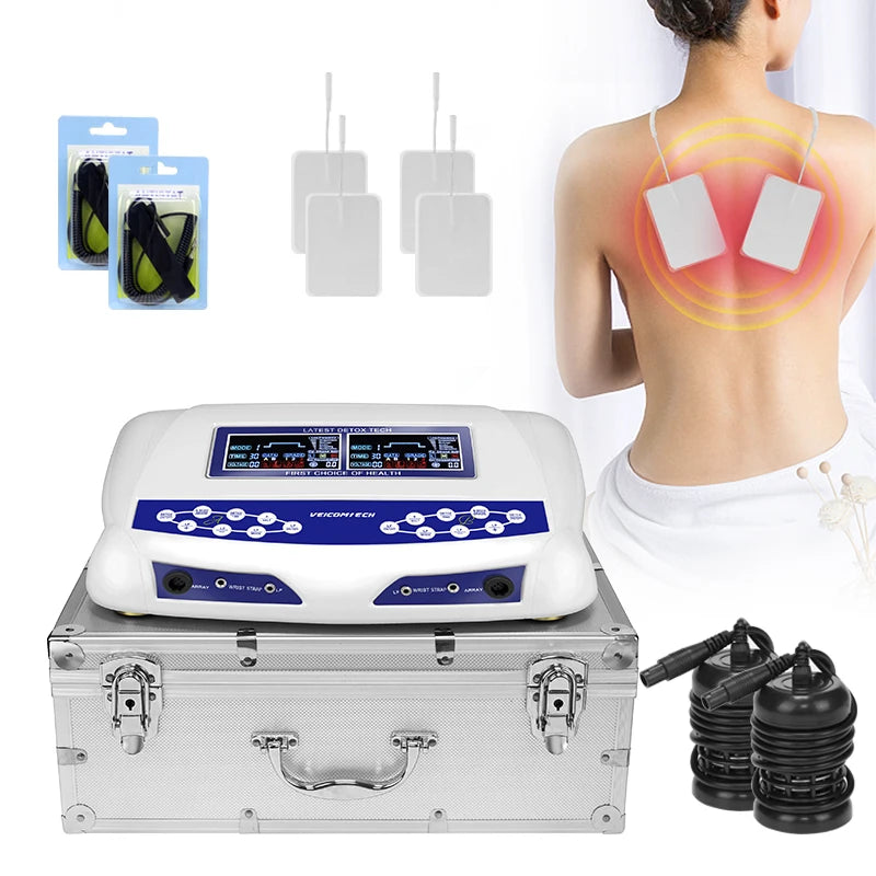 Dual Ionic Foot Bath Detox Machine With Pads And Belt
