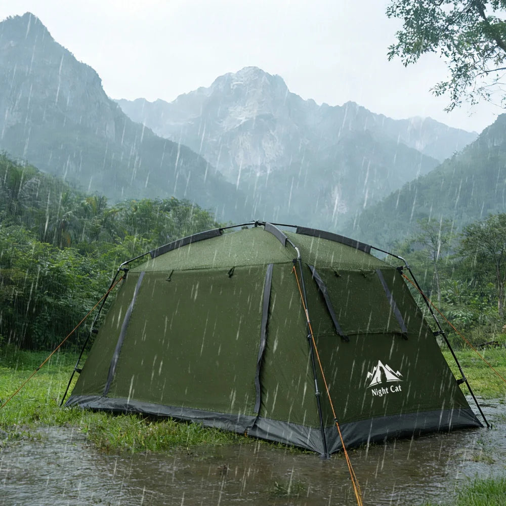 Night Cat 1-2 Person Backpacking Tent Waterproof Quick Setup For Outdoor Camping