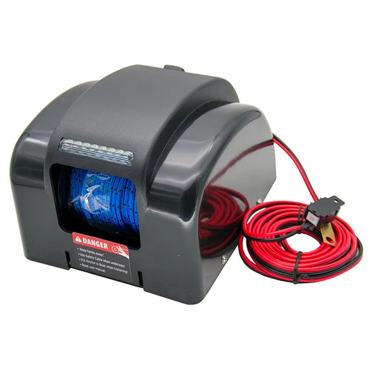 BYSSEA Electric Anchor Winch For Boats With Wireless Remote Control 12V 45 Lb Powerful Capacity Marine Saltwater Kit
