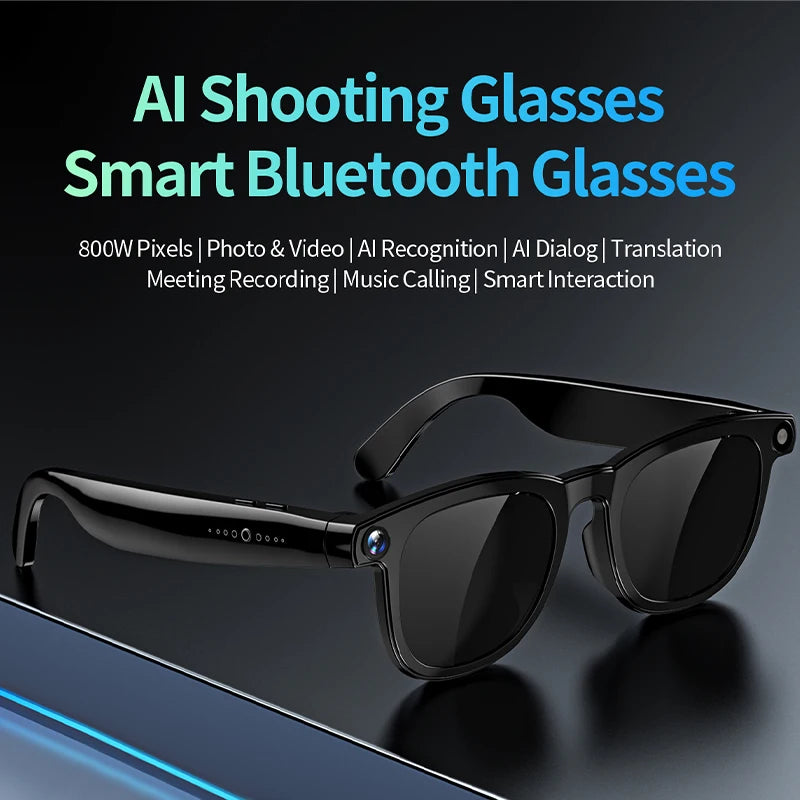 2026 New Al Smart Glasses 800W HD Camera Photo Video Recording Translation Al Image Recognition Al Conversation Smart Glasses