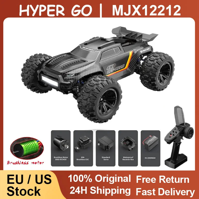 Jyscend 1 12 Remote Control Car 58kmh Four Wheel Drive Brushless High Speed Monster Truck Gift For Adults And Kids