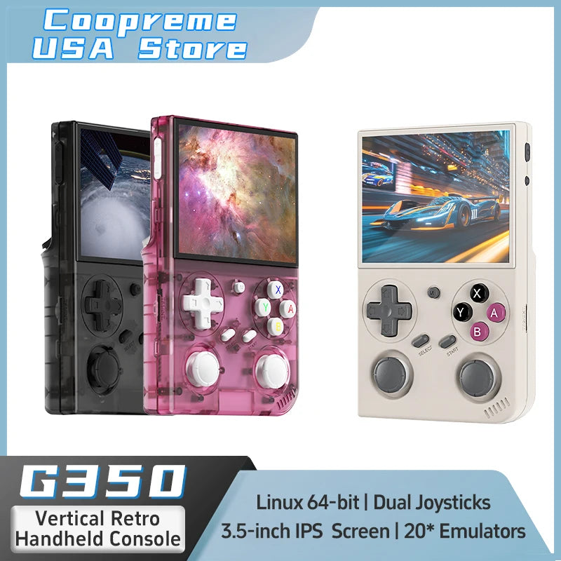 Coopreme G35 Retro Handheld Game Console RK3326 3200mAh Battery
