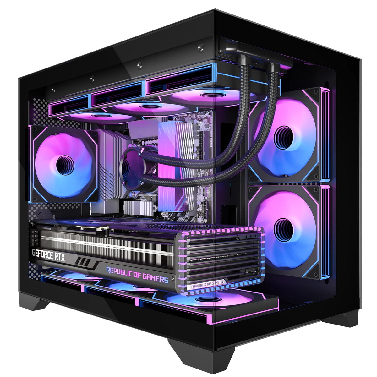 Gaming PC Case With Tempered Glass And Three ARGB Fans