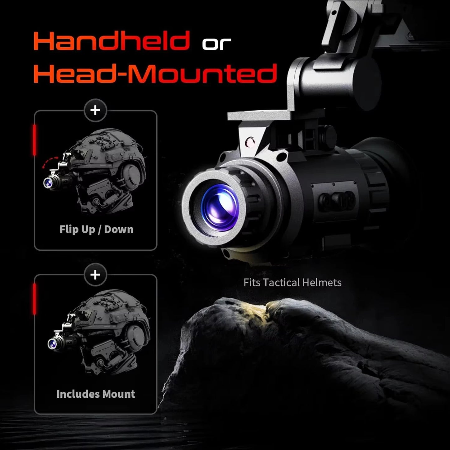 GOYOJO Night Vision Goggles NVG Helmet Mounted For Hunting And Recording