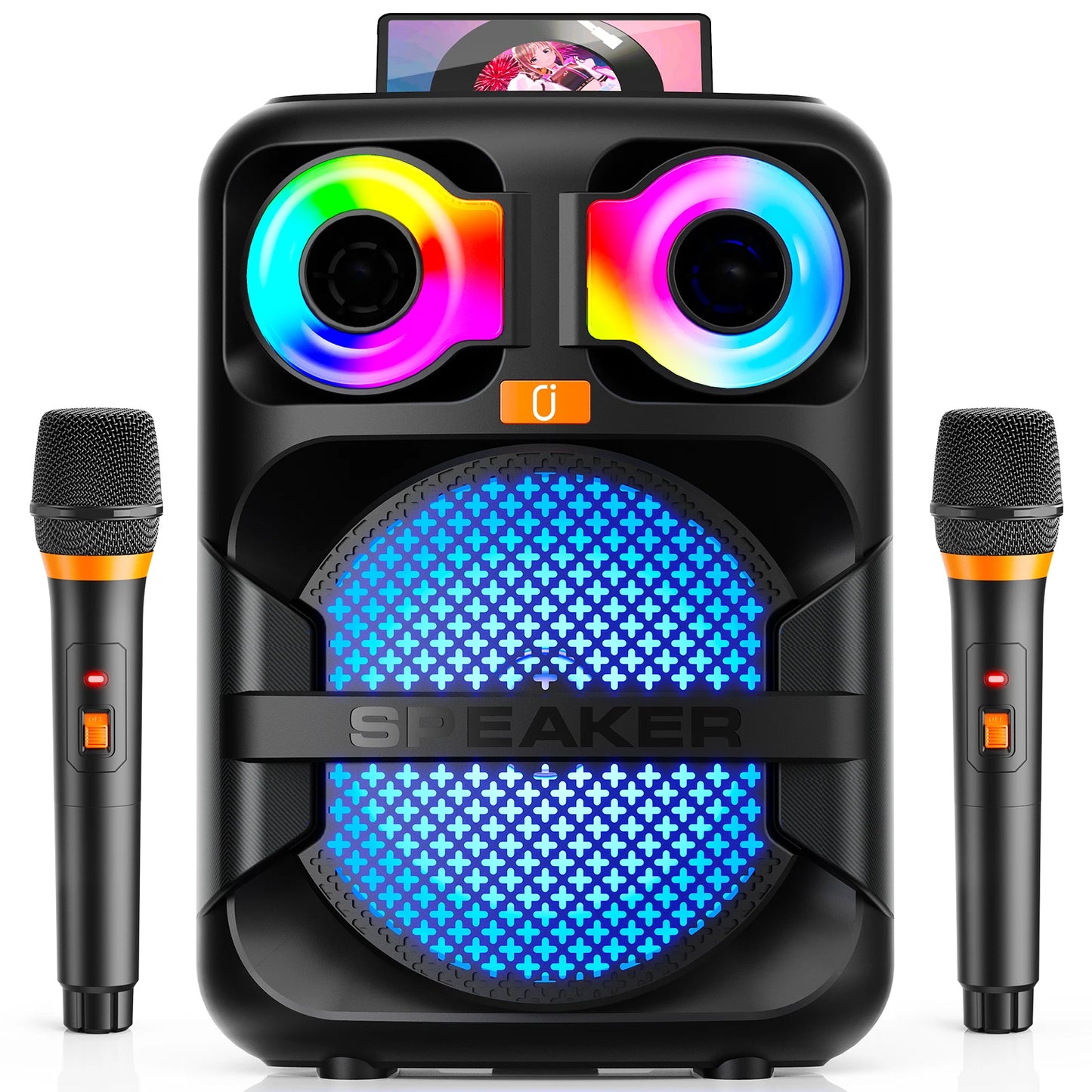 FanFun T28 Karaoke Speaker Portable Bluetooth Karaoke Machine Led Lights