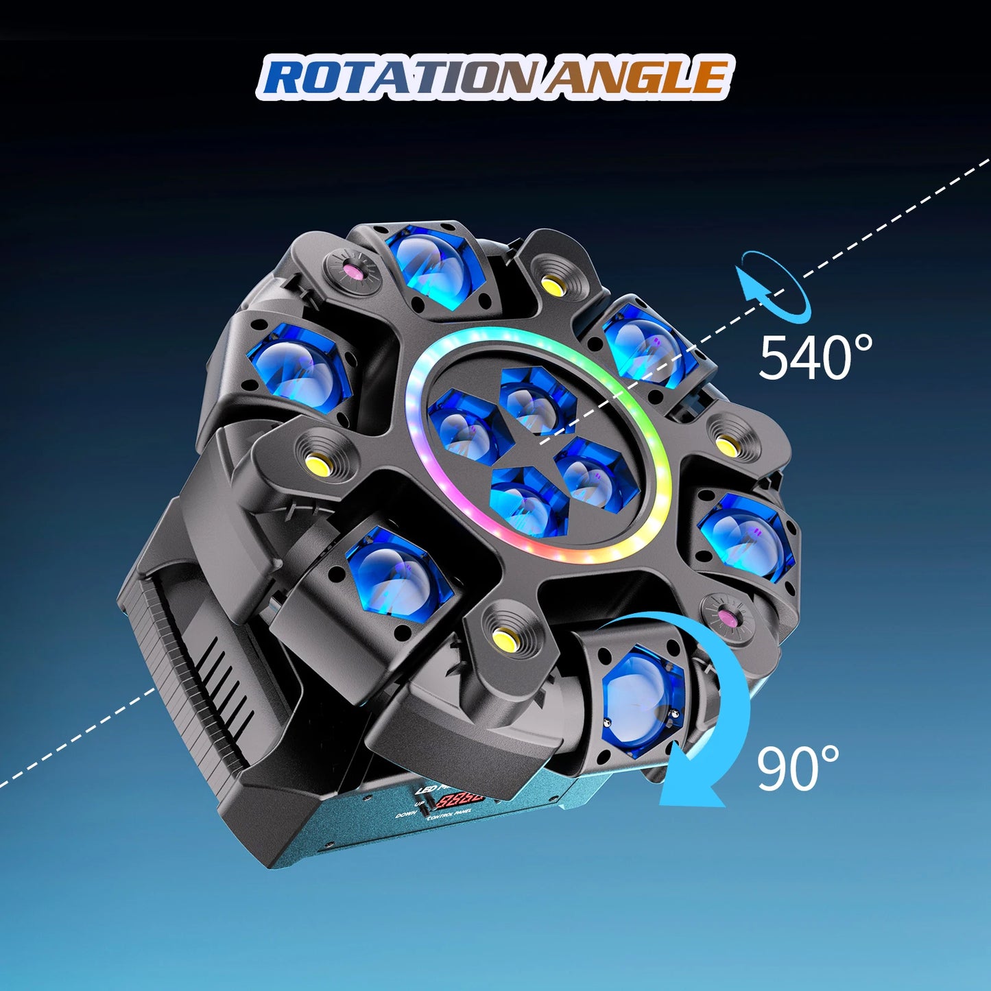 U'King 150W RGBW Beam Moving Head Light With Ring Effect