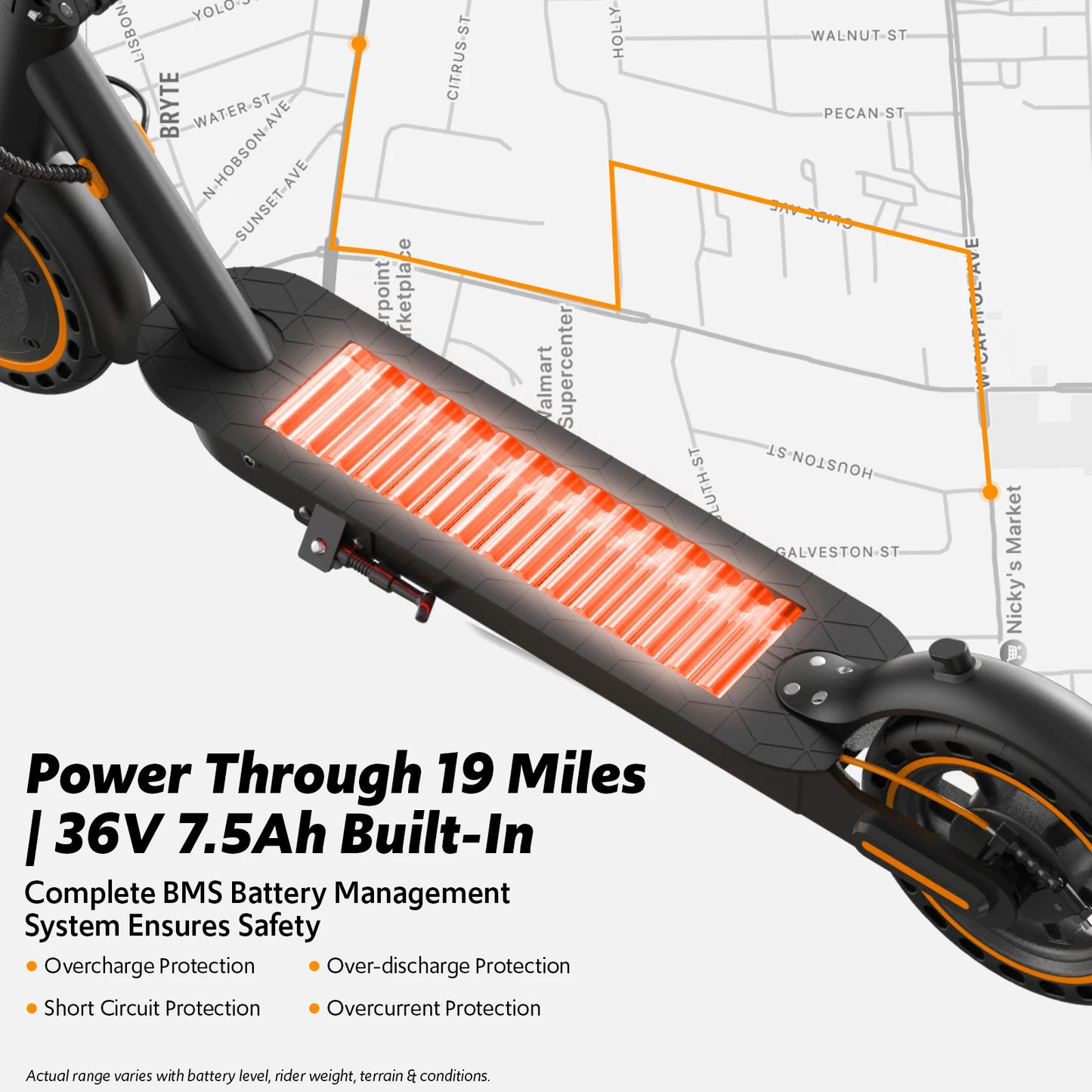 Electric Scooter For Adults 550W Peak Motor 20 Mile Range Foldable E Scooter With App Control And 360 Degree Lighting