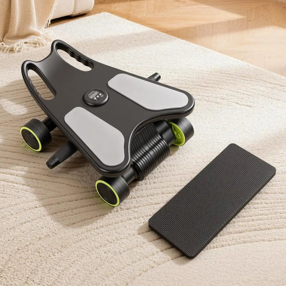 Four Wheel Abdominal Roller Trainer For Core Strength Exercise