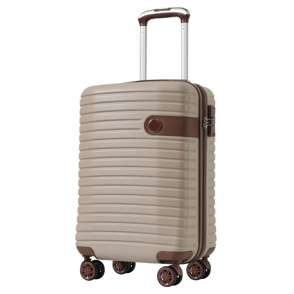 3 Piece Luggage Set Carry-On Hardshell ABS Spinner Wheels