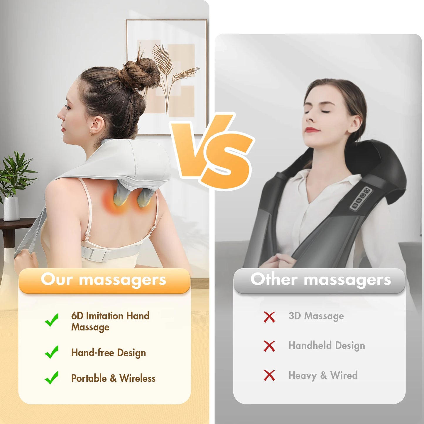 Shiatsu Neck And Back Massager With Advanced Heat Therapy