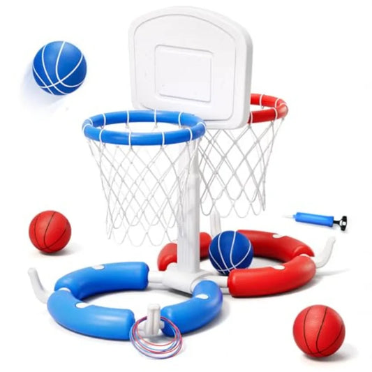 Floating Pool Basketball Hoop 2 In 1 Ring Toss Game For Two Players Ultimate Summer Outdoor Water Toys