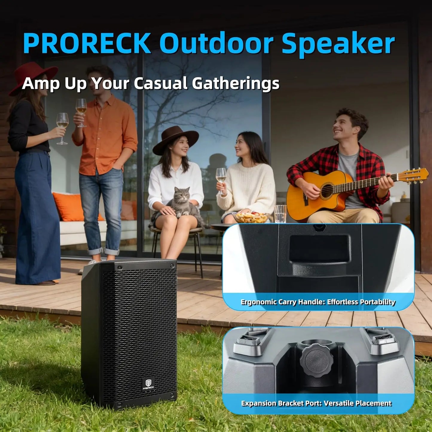PRORECK SP8 3 Channel Powered DSP PA Speaker Bluetooth TWS