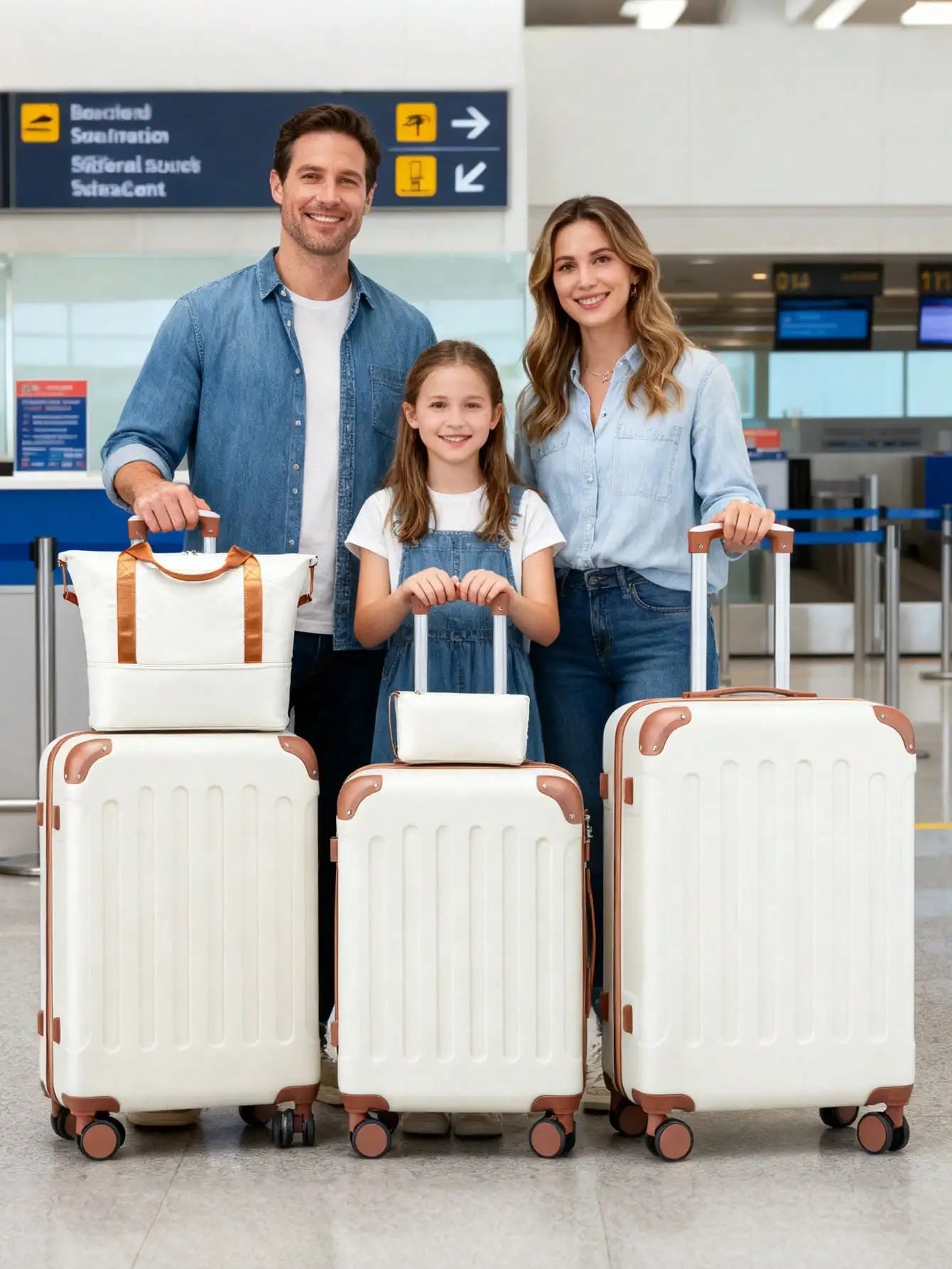 Luggage Sets 5 Piece Hardside Suitcases With Spinner Wheels TSA Lock