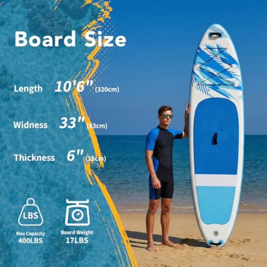 Inflatable Stand Up Paddle Board Ultra Stable Wide Design With PVC Drop Stitch Material For Outdoor Water Sports