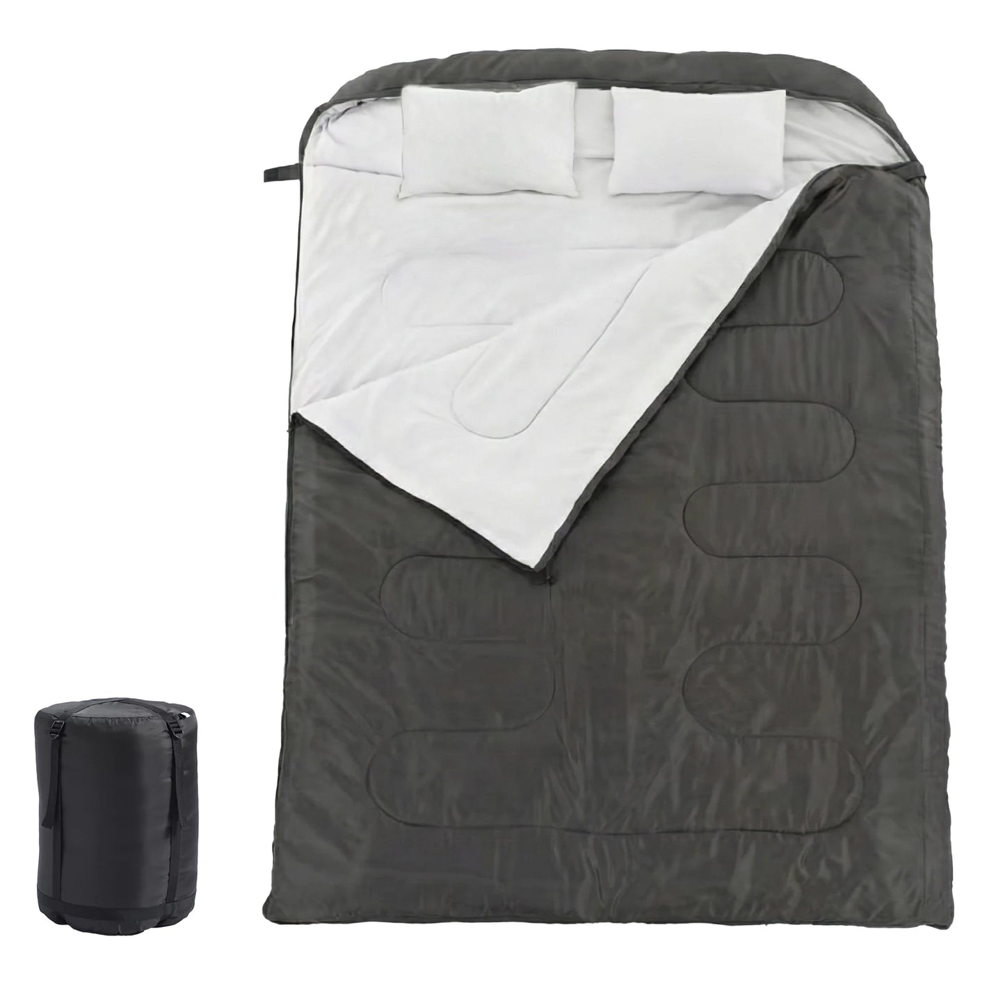 JHK Double Sleeping Bag For Adults With Pillow Three Season Portable