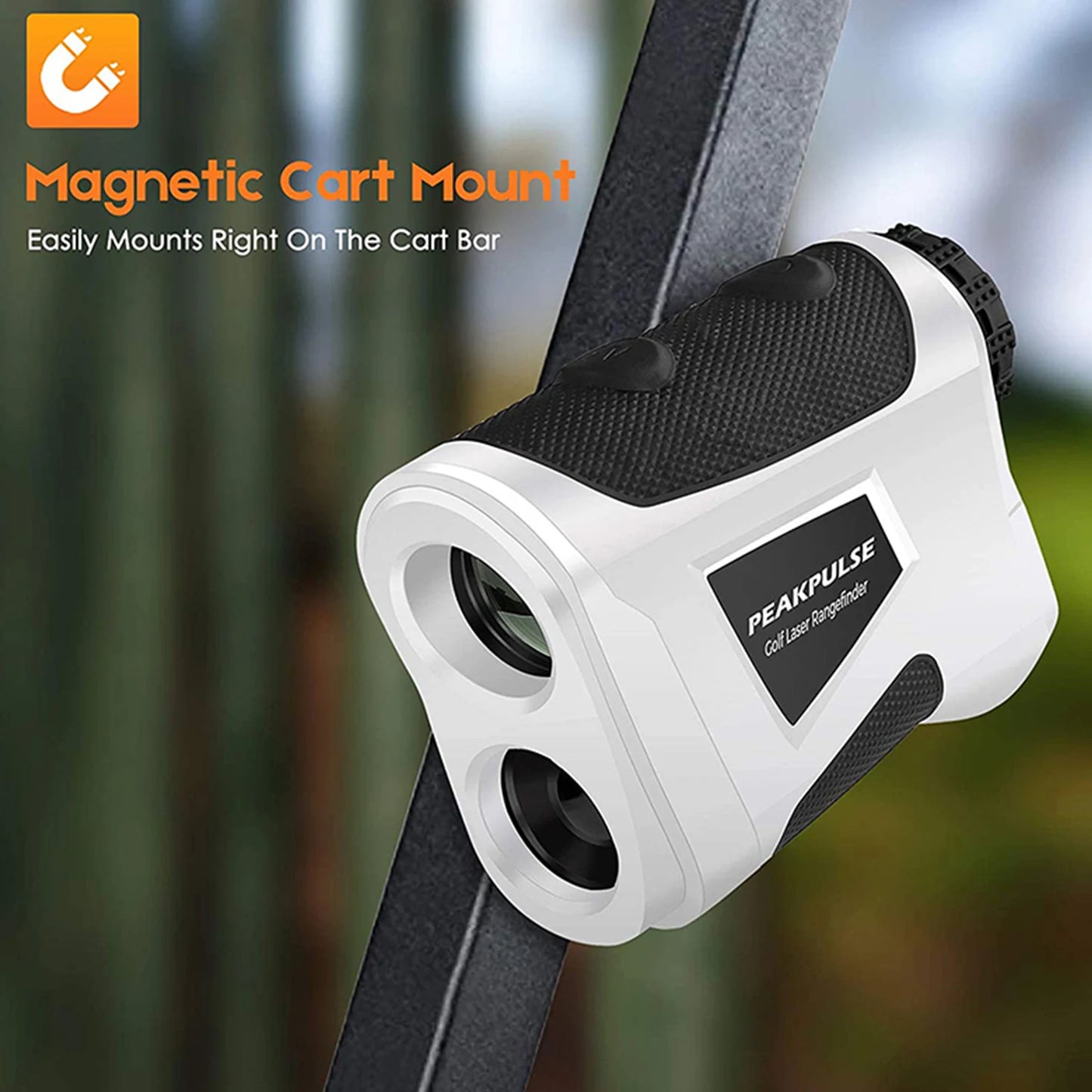 PeakPulse Magnetic Golf Laser Rangefinder With Slope Flag Lock