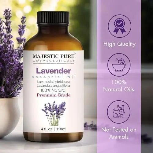 Lavender Essential Oil 100 Percent Pure Premium Grade For Diffuser Aromatherapy