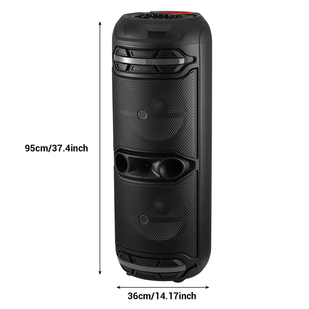 CURUK Dual Bluetooth Speaker Boombox Loud Party Subwoofer