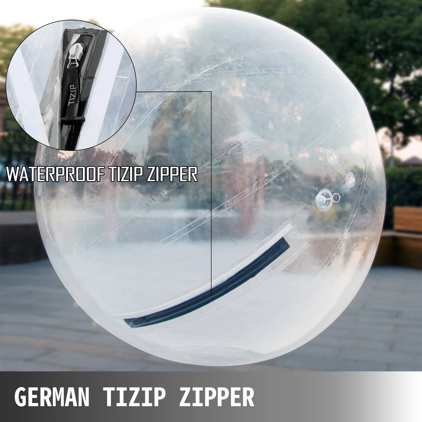 SucceBuy Water Walking Ball 2M With Air Blower Pump PVC Zorb Ball Waterproof For Family Fun At Amusement Parks And Pools