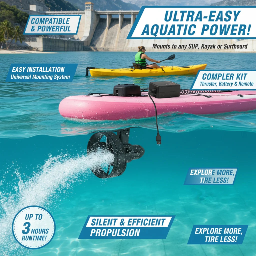 Electric Surfboard Underwater Thruster Propulsion Motor Stand Up Paddleboards High Power Water Sports Enthusiasts