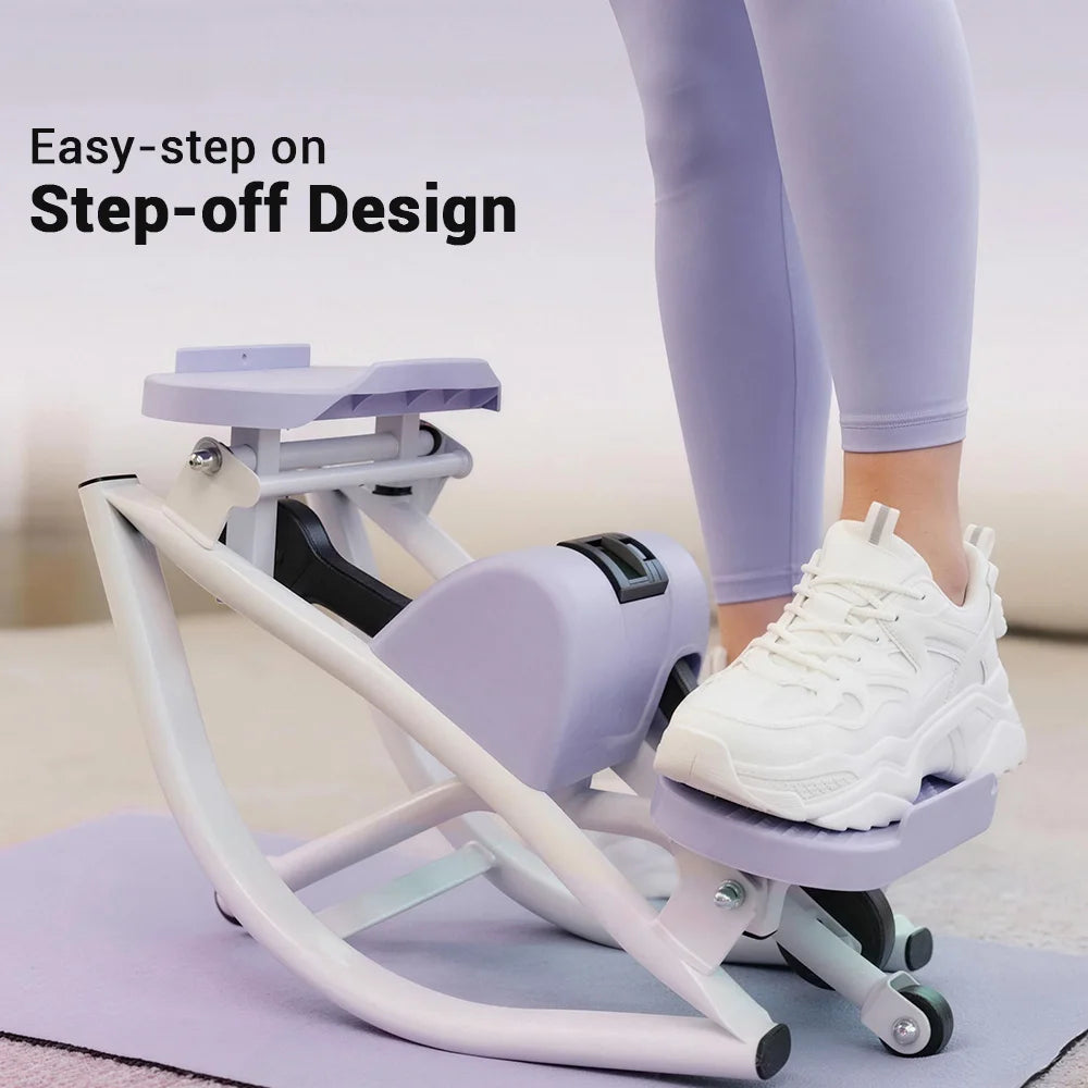 Umay Mini Stepper With Resistance Bands For Home Fitness