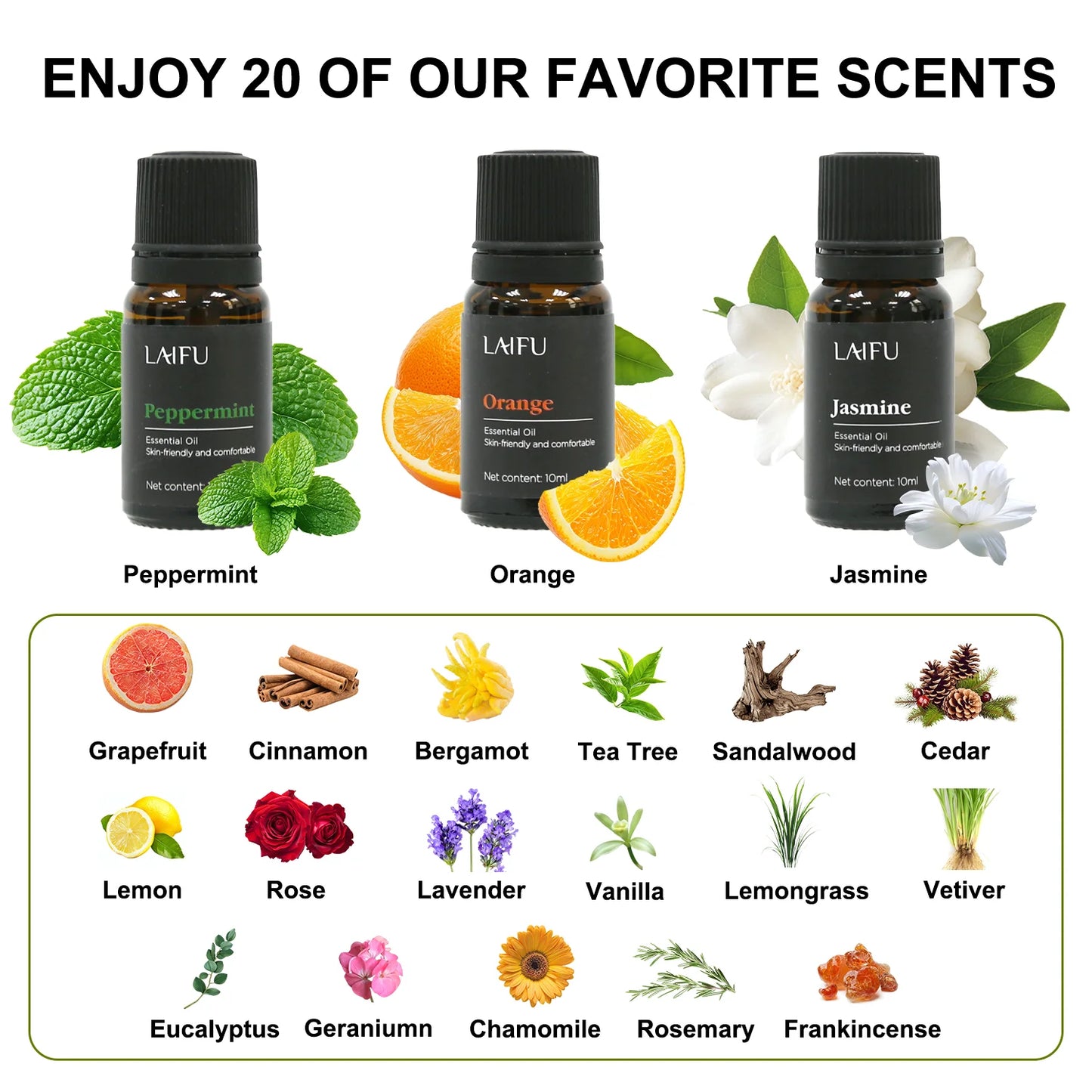 Miflame Water Soluble Essential Oil Set For Diffusers Humidifiers Aromatherapy