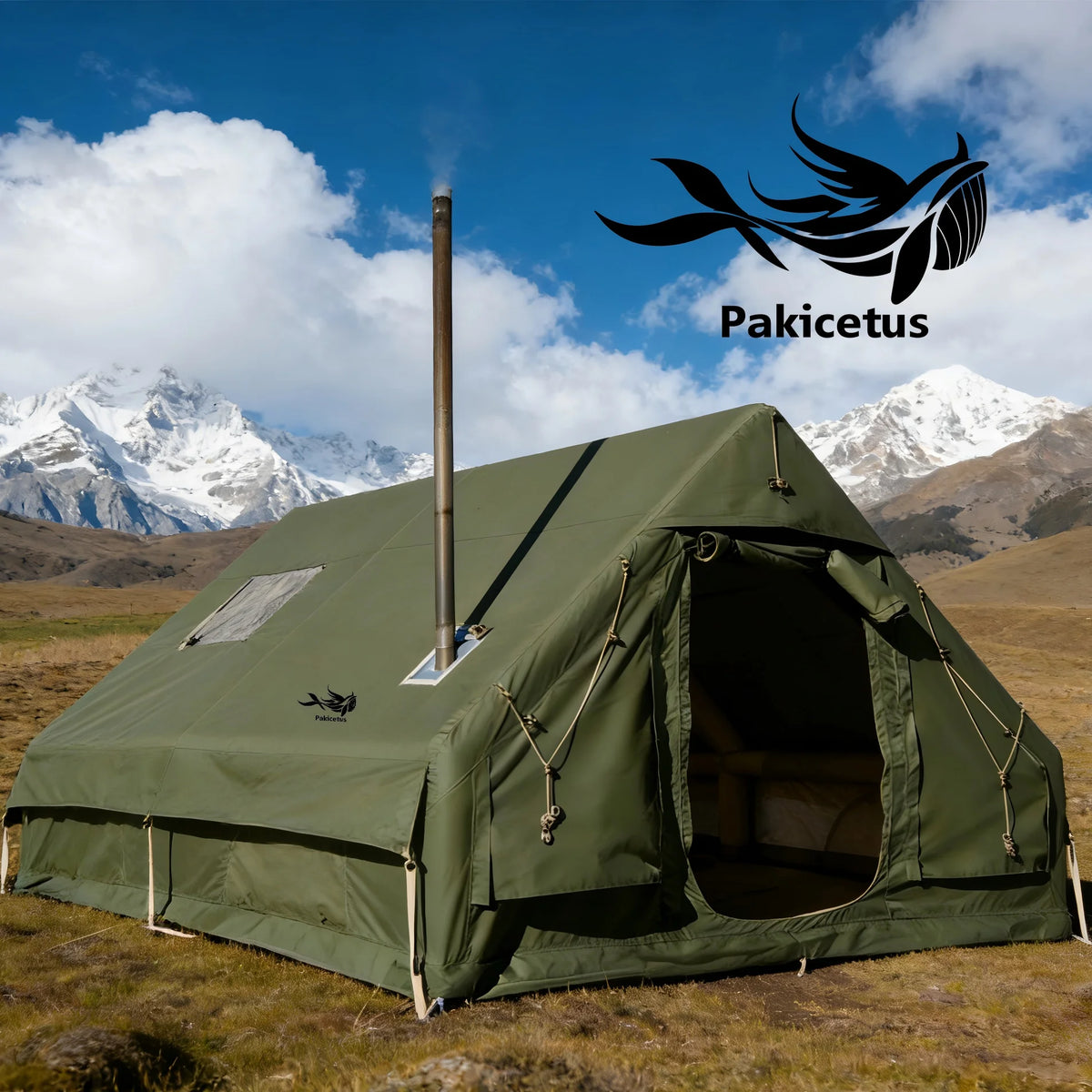 Pakicetus Inflatable Glamping Tent With Manual Pump And Weatherproof Design