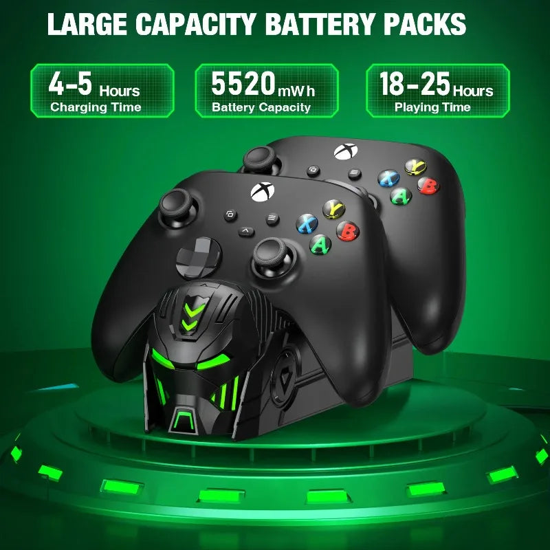 Beboncool 2x 5520mWh Rechargeable Battery For Xbox Controllers