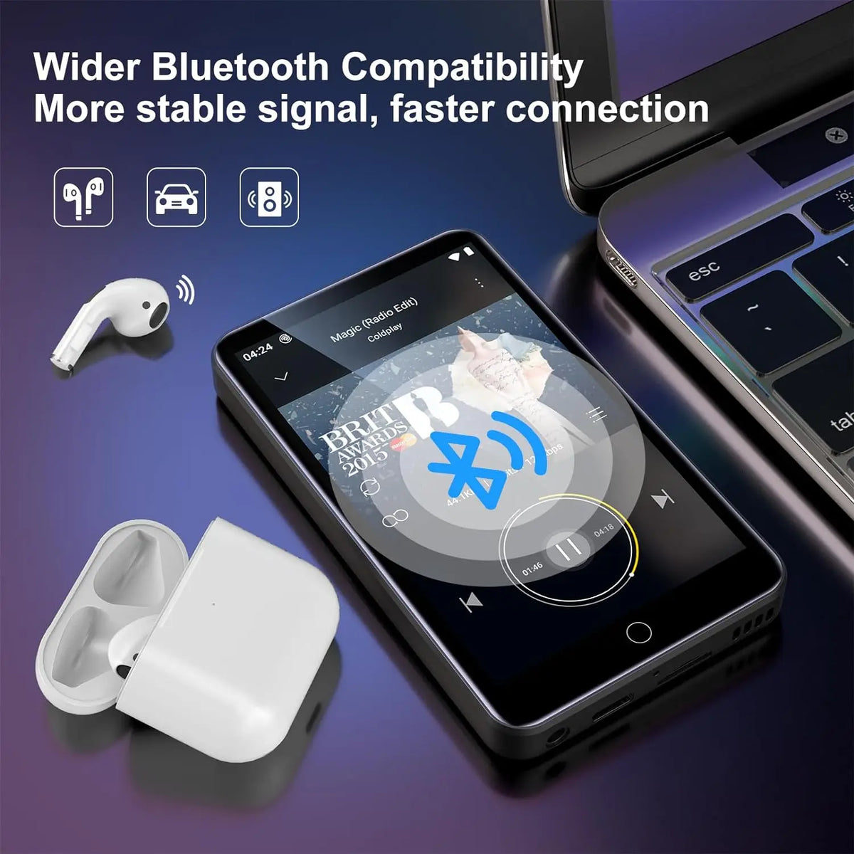 Android 9.0 Oilsky M303pro MP3 Player  with Bluetooth and WiFi, 4.0-inch with speakers capacity up to 512GB