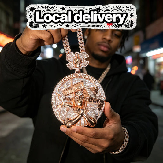 Lyee Cyee 18K Gold Plated Cubic Zirconia Hip Hop Pendant