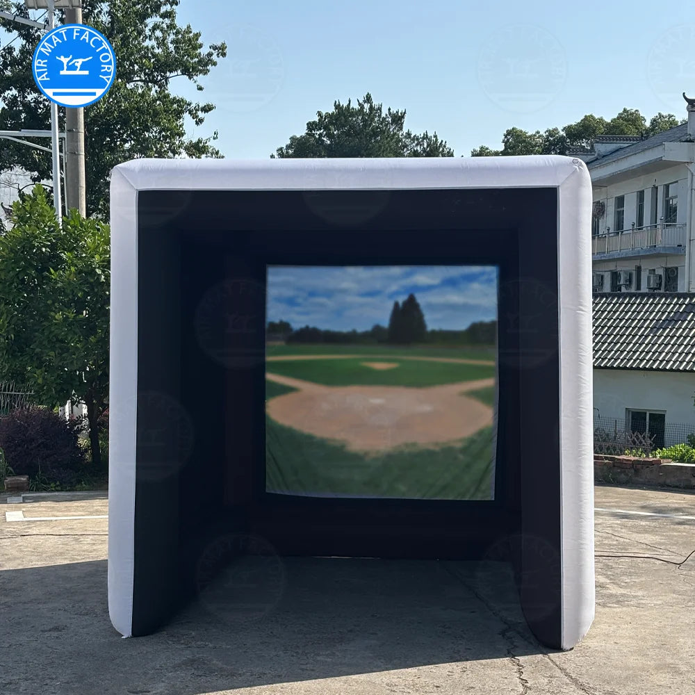 Inflatable Golf Simulator Training Cage With Built In Electric Fan