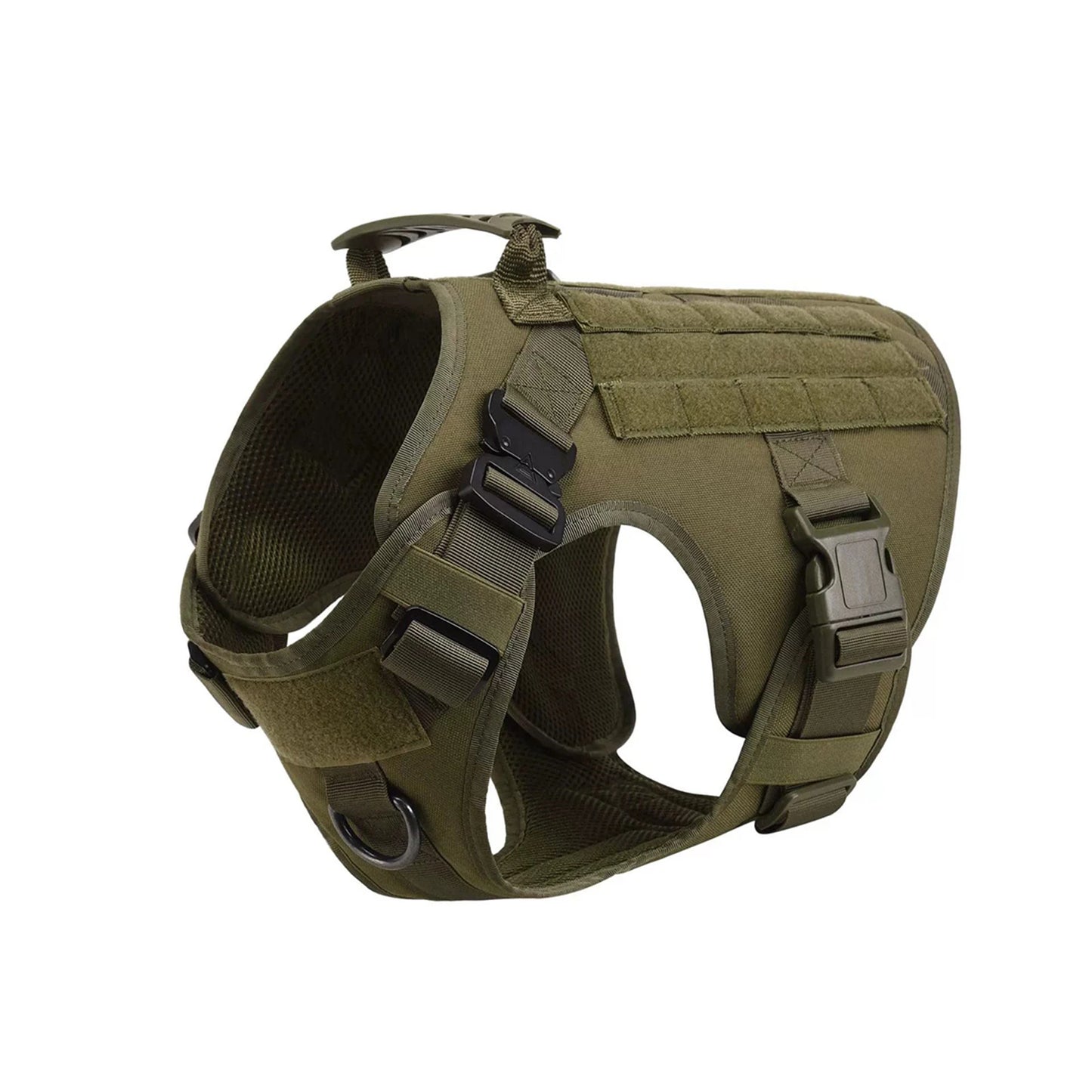 MOLLE Tactical Dog Harness With Padded Quick Release Buckles