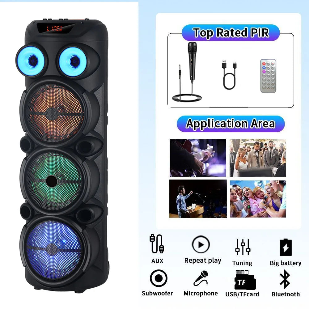 CURUK 4000W Portable Bluetooth Speaker With Loud Bass Subwoofer