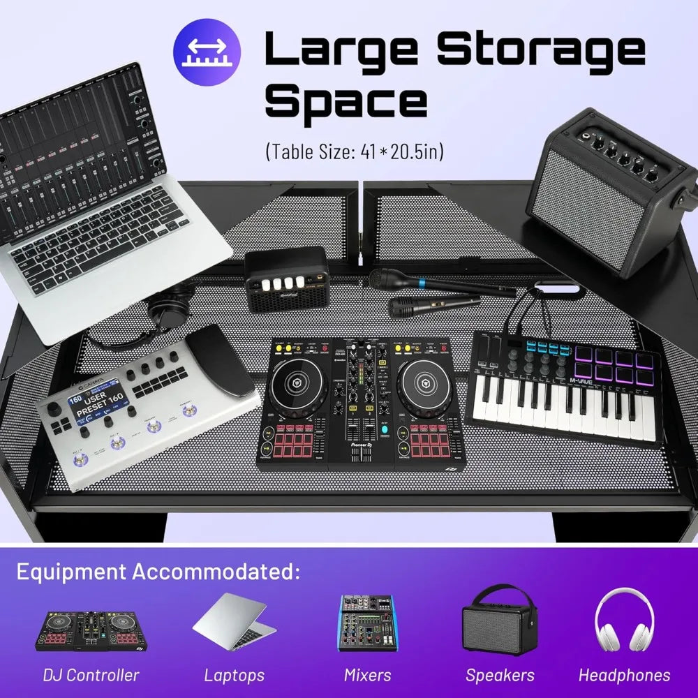 Portable DJ Booth Stand for Laptop and Controller Setup