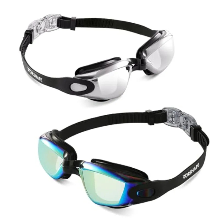 Anti Fog Swimming Goggles 2 Pack No Leaking UV Protection For Men Women Youth Everyday Wear