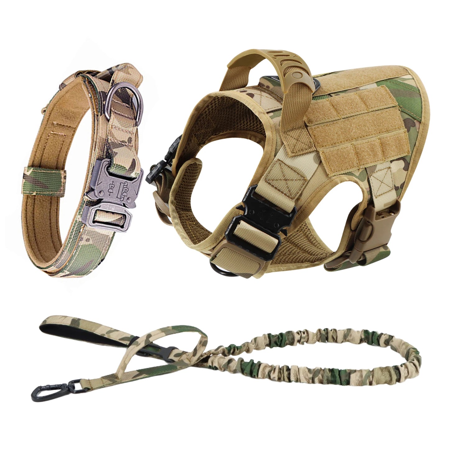 Nylon Dog Harness And Leash Set Padded Breakaway Quick Release