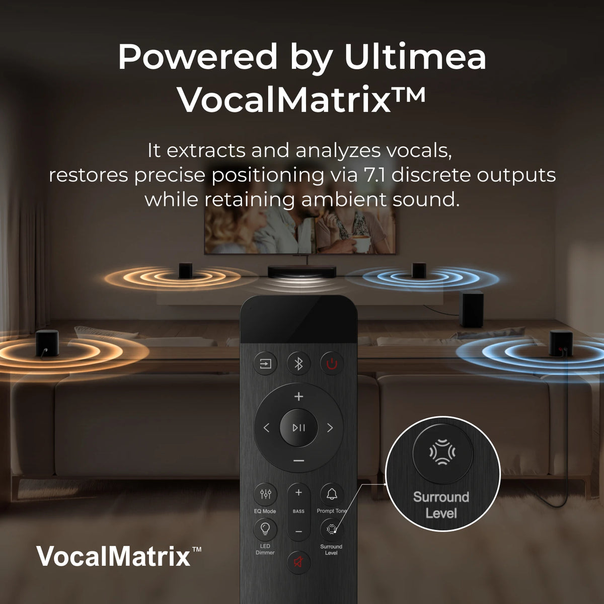 ULTIMEA 7.1 Channel Surround Soundbar With Subwoofer And Speakers