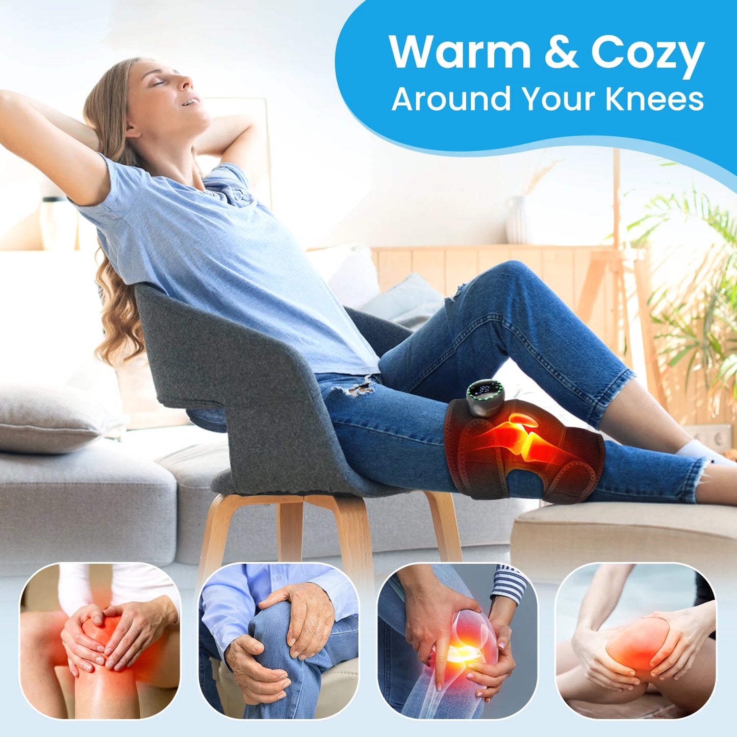 Hailicare Intelligent Electric Heating Knee Joint Protector With Vibration
